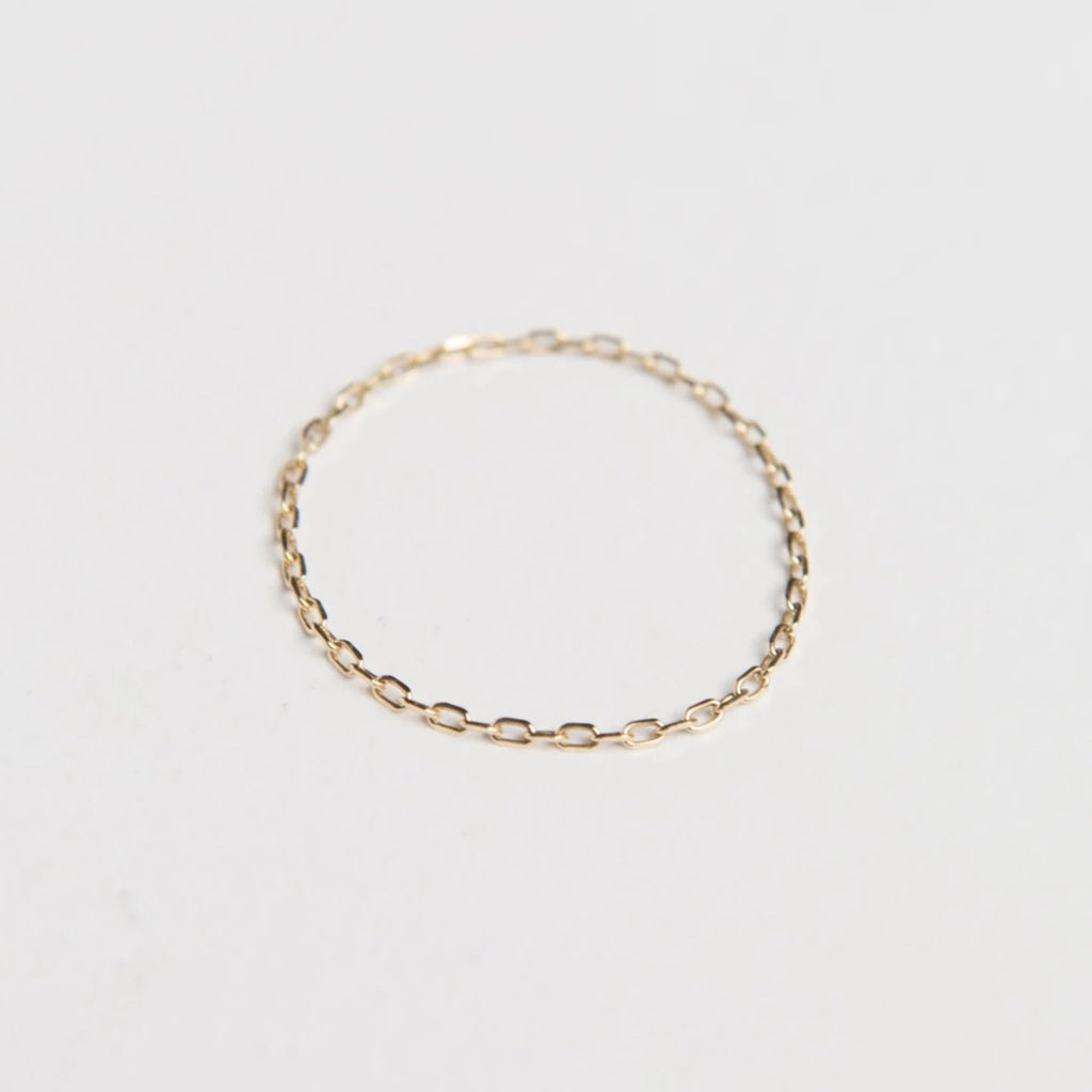 Chain Ring in 14k Solid Gold - JCarat